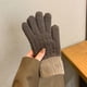 thumbnail image 4 of Guantes mágicos térmicos elásticos con pantalla táctil de invierno, tejidos de lana cálida y forrados con vellón grueso, 4 of 5