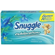 Snuggle Exhilarations Blue Iris & Bamboo Silk Fabric Softener Dryer Sheets, 80 count
