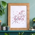 thumbnail image 2 of Cherry Blossom Pattern Reusable Plastic Hollow Out Painting Stencil for DIY Crafts Furniture Decor, 2 of 9