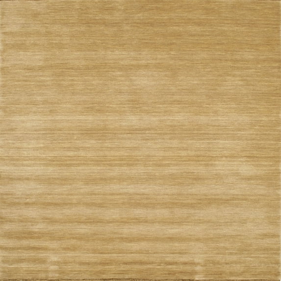 Ahgly Company Indoor Square Contemporary Yellow Solid Area Rugs, 8' Square