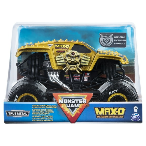 Monster Jam, Official Max D Monster Truck, Die-Cast Vehicle, 1:24 Scale