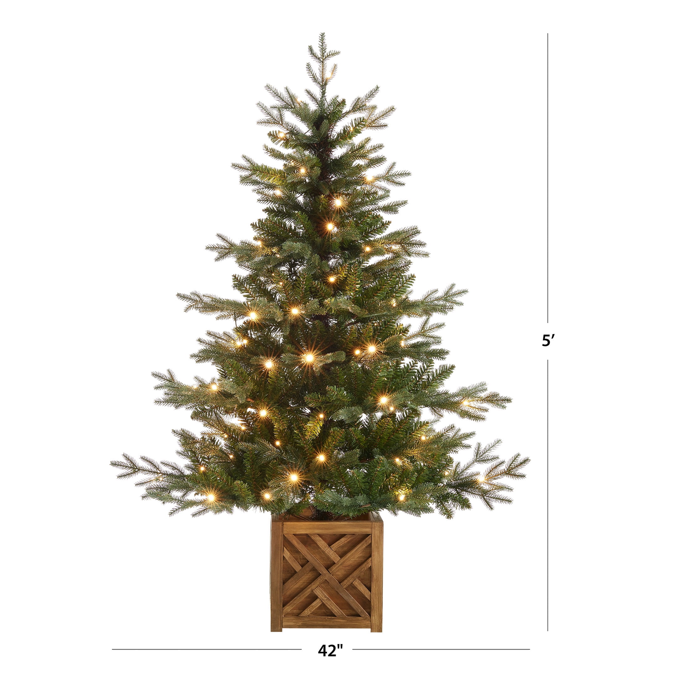 Holiday Time Arbre Pour Porche Woodmore pré-éclairé 1,52m, vert Holiday Time Arbre Pour Porche Woodmore pré-éclairé 1,52m, vert