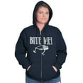 thumbnail image 3 of Bite Me Fish Bait Funny Fishing Humor Zip Up Hoodie Men's Women's Brisco Brands X, 3 of 6