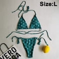 thumbnail image 2 of Women's 2 Piece Swimsuits Halter Triangle Tie Side Bikini Bathing Suits, 2 of 5