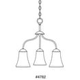 thumbnail image 4 of Classic Collection Three-Light Brushed Nickel Etched Glass Traditional Chandelier Light, 4 of 5