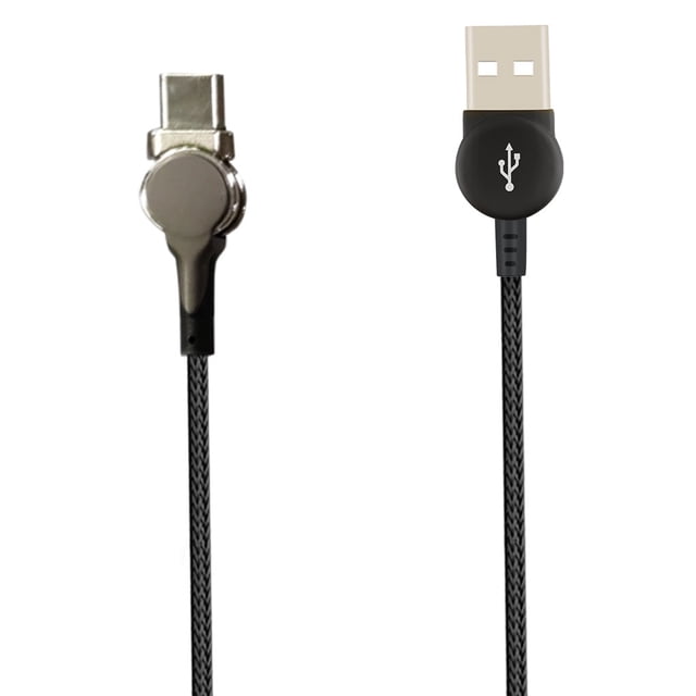 Cable USB magnético giratorio de 180 grados Cable de cargador rápido para teléfono móvil Micro / Type-c / 8 Pin Head Inevent DZ7744-05