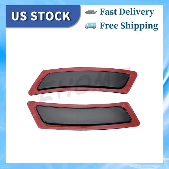 2PCS Front Bumper Reflectors Black For 2011-2016 BMW F10 5 Series, Matte Finish Trim 63147203265, Precise Fit Replacement.