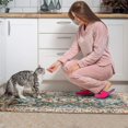 thumbnail image 4 of Kitchen Rugs and Mats Non Skid Washable Boho Blue Carpet Kitchen Mat and Rug Set,Floor Cushion Waterproof Rug,Rubber Backed Area Rugs for Kitchen Laundry, 4 of 7
