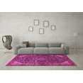thumbnail image 3 of Ahgly Company Indoor Round Medallion Pink Traditional Area Rugs, 5' Round, 3 of 4