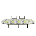 thumbnail image 3 of Geometric Futon Couch, Abstract Paisley Design Middle Inspired Retro Ornate, Daybed with Metal Frame Upholstered Sofa for Living Dorm, Loveseat, Yellow Green Grey White, by Ambesonne, 3 of 4