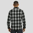 thumbnail image 5 of Men's Darius Rucker Collection by Fanatics Black Detroit Lions Flannel Plaid Full-Snap Shirt, 5 of 6