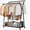 Black, variant on Raybee 72" H Rolling Clothes Rack, 450 LBS Clothing Rack with Sturdy Wheels, Double Rod Metal Garment Rack for Bedroom, Laundry Room, Halway, Commercial, Black