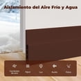 thumbnail image 3 of Guardapolvo para Puerta, 2 Pcs Cubre Polvo para Puerta de 3 Capas, Burlete para Puerta Fáciles de Instalar, Tira de Sellado para Puerta de Frío/Calor/Polvo/Viento/Insectos/Ruidos (Marrón), 3 of 4