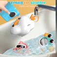 thumbnail image 3 of sixwipe Baby Bath Toys, Elephant Basketball Hoop Bathroom Baby Toys for Babies Boys Girls, Baby Bathtub Playset with Bird, Crab, Clouds, Yacht Best Bath Gift for Toddlers 1-3, 3 of 6