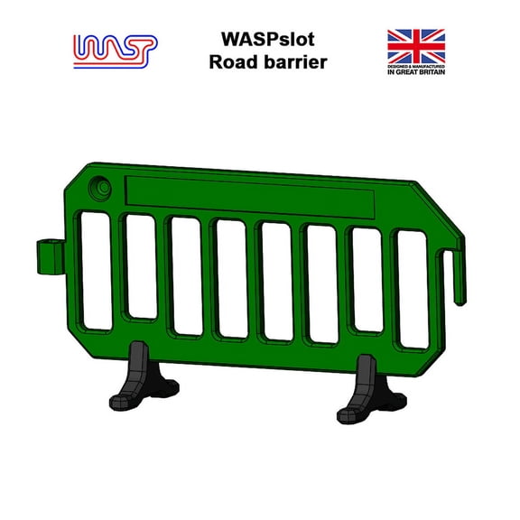 Slot Car Trackside Scenery Green Road Barriers x 8 1:32 Scale WASP