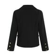 thumbnail image 6 of Zshosam Womens Double Blazer Casual Open Front Long Sleeve Lapel Collar Work Office Jackets Blazers(Black,M), 6 of 7