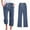 Navy, variant on TAGOLD Womens Summer Pants,Capris Pants For Women Casual Summer Cotton Linen 3/4 Pants Wide Leg Capris Lightweight Baggy Cropped Lounge Trousers
