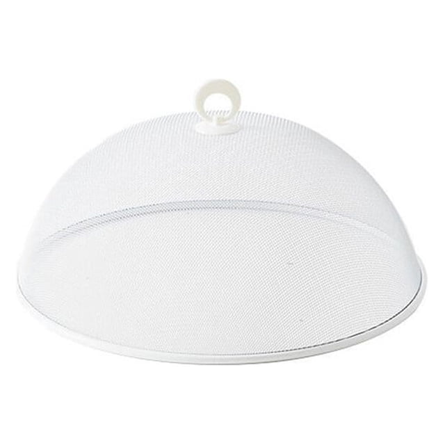 Matsuzay Cubierta de alimentos Mano de obra Accesorios para el hogar Tienda anti-volador Utensilios de cocina prácticos Sombra redonda Ahorro Mostrada Blanco