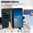 thumbnail image 6 of PU Leather Wallet Case for Samsung Galaxy A37 5G 6.7",9-Card Holder, Zipper Bills Slot, Magnetic Shoulder Strap & Wristlet Cover,Green,For Galaxy A37 5G, 6 of 9
