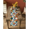 thumbnail image 5 of Tropical Leaves Floral Table Runner 72 Inches, Summer Pineapple Flowers Bed Runner Dresser Scarves Tabletop for Indoor Outdoor Parties/Ceremony/Banquet, 18" x 72", 5 of 8