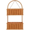 thumbnail image 6 of TEHAUX  Hanging Bathroom Wicker Basket Indoor Wall Storage Decoration Toiletry, 6 of 8