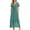 K113-Green, variant on Ailaofu Summer Women's Fashionable Long Dress, V Neck High Waisted Solid Color Short Sleeve Dress, with Pockets