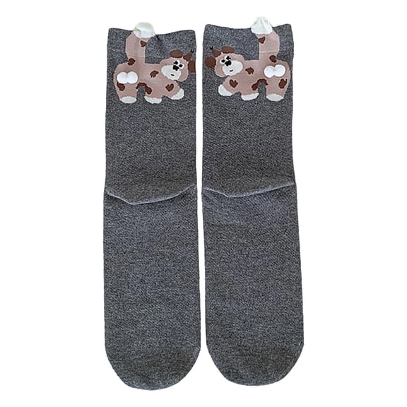 Lovskoo Mid Calf Socks for Women Novelty Print Socks with Humorous Patterns Cute Crew Socks for Casual Wear and Gifts