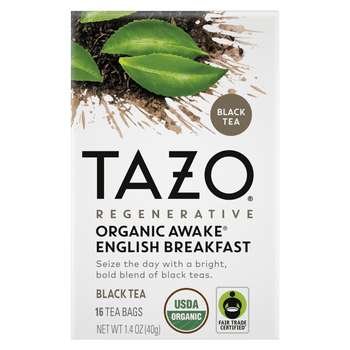 TAZO Tea Bag Regenerative  Awake, Black Tea, Caffeinated, 16 Count Box