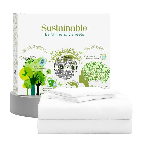 Supreme Elegance 100% Cotton Queen Sheet Set, 400 Thread Count Percale Weave, Cooling, Hotel Luxury, Deep Pocket, White