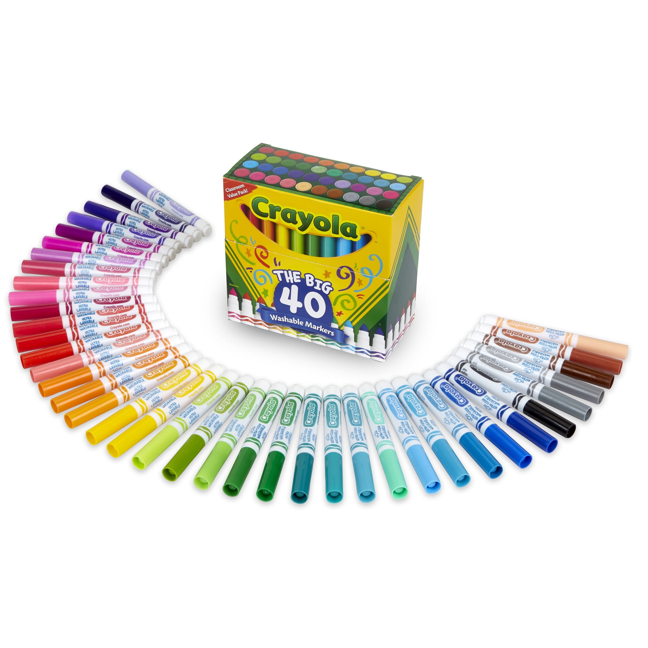 Color Splash Fabric Markers Plus Pack, Broad Tip, Assorted, 80/Pack (SC1122)