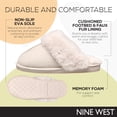 thumbnail image 4 of Pantuflas Nine West Scuff para Mujer Zapatillas de Casa Invierno Marfil, 4 of 6