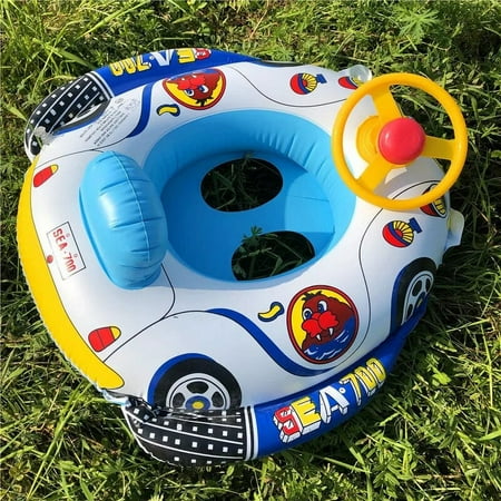 Inflatable Baby Swimming Rings Seat Floating Sun Shade Toddler Swim Circle Fun Pool Bathtub Beach Party Summer Water Toys jcyyq white