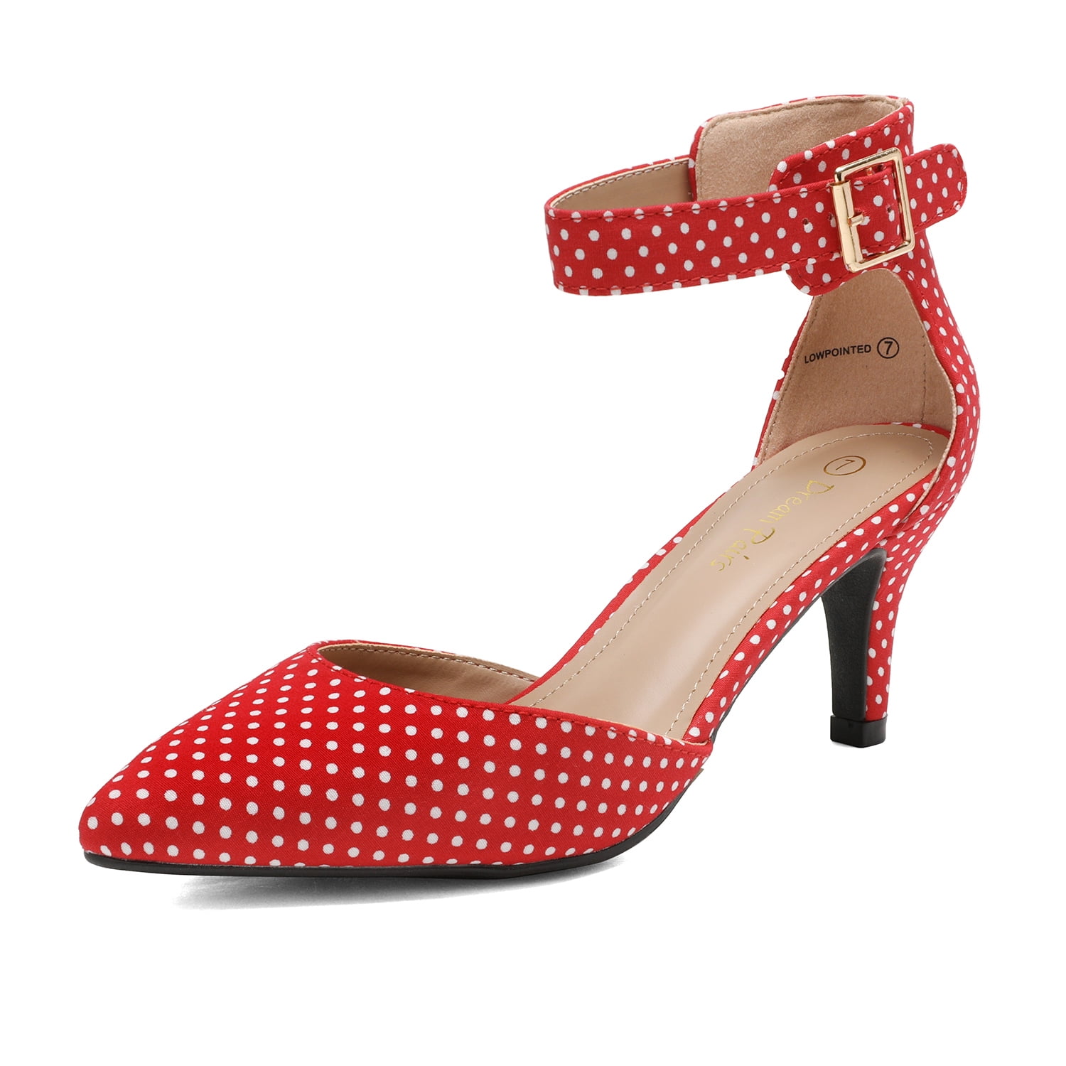 Dream Pairs Women's Ankle Strap Pump Dress Shoes Fashion Low Heel