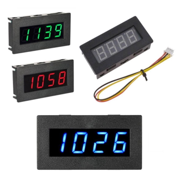 pitrice Digital Frequency Tachometer Car Motor Speed Meter RPM Measurement Red