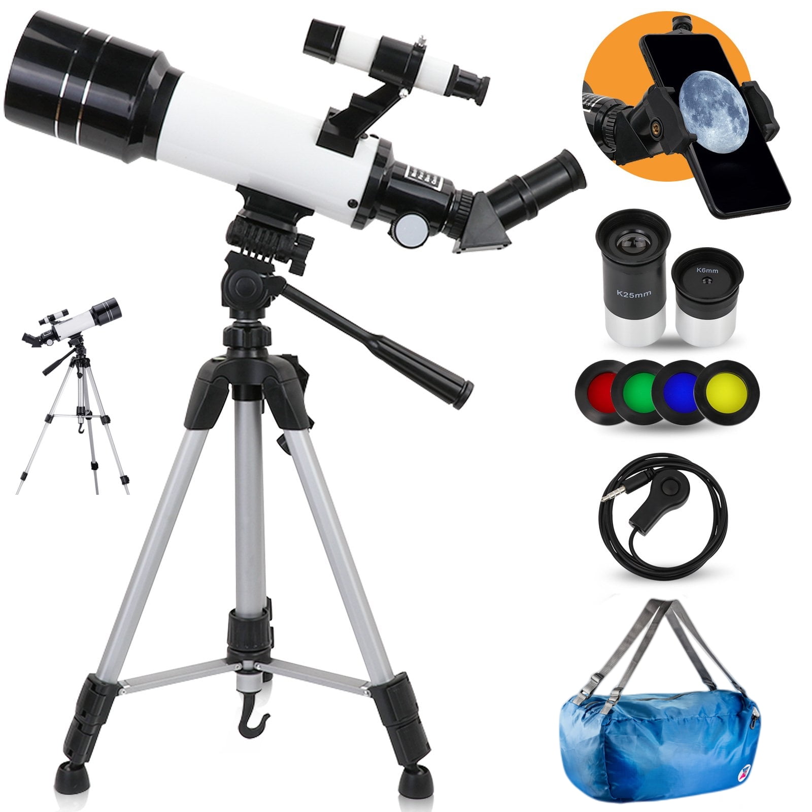 LAKWAR Telescope for Adults & Kids, 70mm Aperture Refractor Telescopes