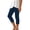 1-Dark Blue, variant on Capri Leggings for Women Summer Rhinestone Solid Color Cropped Leggings Elastic High Waist Yoga Workout Pants Soft Comfortable Slim Fit Compression Joggers Pant 1-Yellow S