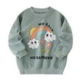 thumbnail image 1 of Chemises pour Garçons Enfants Brun Imprimé Haut à Manches Longues Basique Col Ras du Cou Coton Décontracté Chandail pour Enfants Chemises d'Uniforme pour Filles 3-4 Ans, 1 of 6