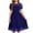 Dark Blue, variant on Girls Tiered Maxi Dress, Striped Ruffle Strap Sleeveless Summer Dress, A-Line Casual Party Dress for Tween Girls