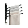 thumbnail image 1 of Mistaha Swivel Out Towel Racks with Hooks 4-Bars Foldable Arms Bath Towel Hanger Wall Mount Towel Bar Aluminum Towel Holder Organizer for Bathroom Kitchen, 1 of 8