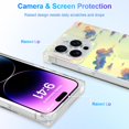 thumbnail image 3 of Funda de teléfono Heaofei Cute para iPhone 14 Pro, mujer, Iridescent Cloud, 3 of 7
