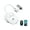 White, variant on Wireless Carplay Adapter,Upgrade 2 in 1 Plug & Play Dongle, Converts Wired CarPlay to Wireless, One-Click Switching to Instantly Adapt to Android and Apple Devices
