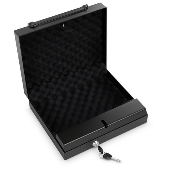 Gymax Pistol Safe Handgun Safe Heavy-Duty Steel Gun Security w/ Backup Keys