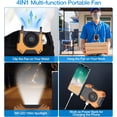 thumbnail image 2 of Mini ventilador portátil 4 en 1 con clip de cintura, ventilador de refrigeración de collar personal con función de linterna para trabajo al aire libre, senderismo, camping, pesca, recargable, 2 of 5