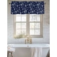 thumbnail image 6 of Curtain Valance for Windows, Farm Cow Chicken Navy Blue Kitchen Valances Rod Pocket Short Curtains, Retro Farmhouse Animal Window Valance for Bedroom Bathroom Living room 42x18in, 6 of 9