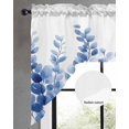 thumbnail image 2 of Blue Eucalyptus Swag Valances for Windows, Small Curtains Drapes, Watercolor Leaf Country Plants Kitchen Window Curtains Over Sink Rod Pocket Window Treatment Valance for Bedroom/Bathroom 56"x36", 2 of 5
