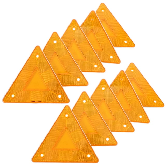 KAKOWELY car emergency triangles 10pcs Car Emergency Triangle Reflective Roadside Triangle Reflectors Warning Triangles Reflectors Rear Bumper Reflector Road Punching Safety Triangles