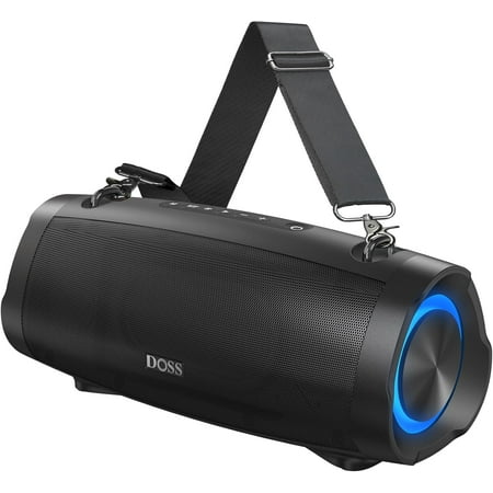 Extreme Boom Pro D100 Bluetooth Speaker with 140W Peak, 70W Bold Sound, Extra Bass, 24H Playtime, Beat-Sync Lights, Built-in Power Bank, IPX6 Waterproof, Portable Strap for Outdoor, Camping-Black
