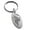 Silver, variant on Stainless Steel Howling Mad Wolf Engraved Small Oval Charm Keychain Keyring