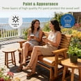 thumbnail image 6 of Fortune Candy Wood 5 ft. Patio Glider 3-Seater with Cup Holders and High Roll Back, Heavy Duty 800 lbs,  for Outdoor Patio Garden, Brown, 6 of 8