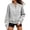 5652-GRAY, variant on Jackets for Women Fleece Zip Up Jacket Womens Casual Bomber Fall Jacket Long Sleeve Gray Sweatshirts with Pockets M